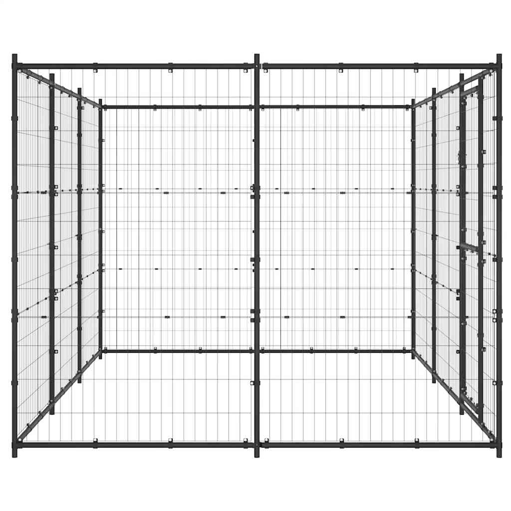 Outdoor Dog Kennel Steel 7.26 m?