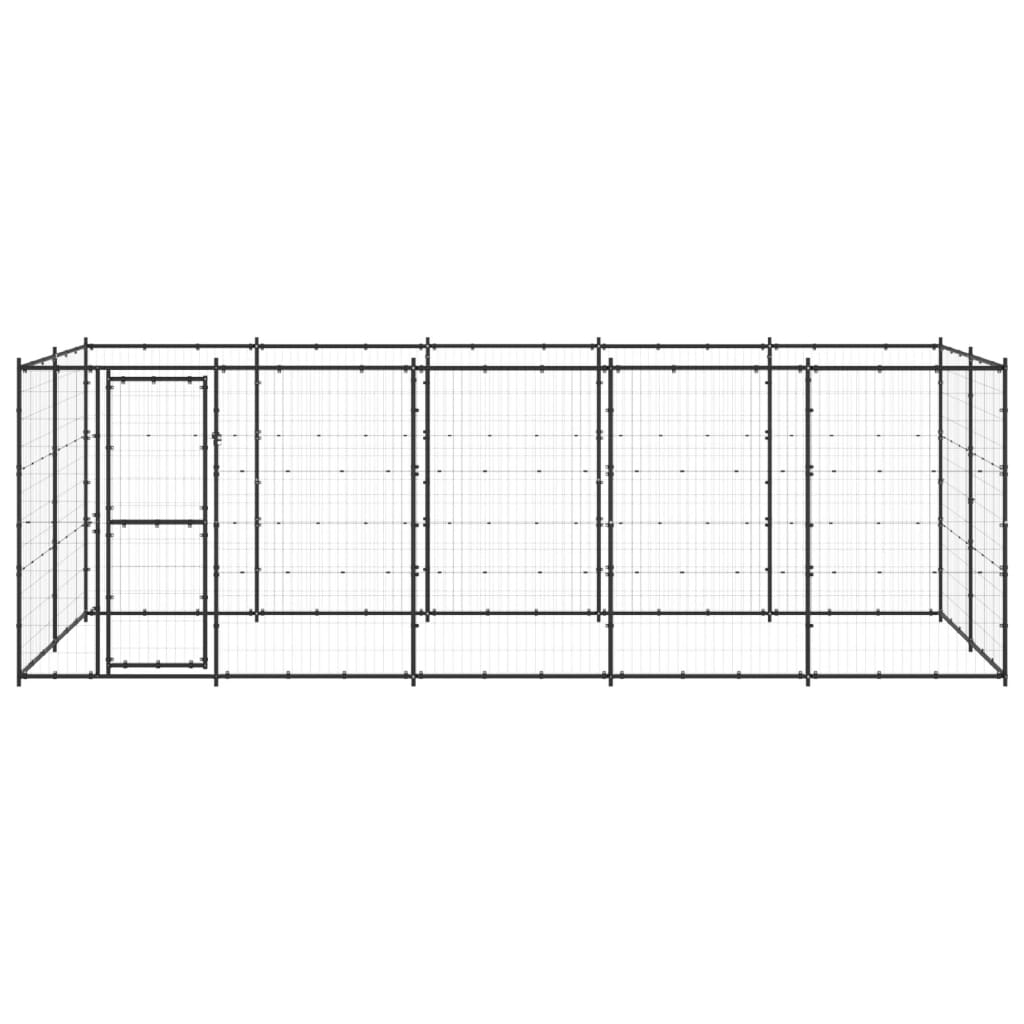 Outdoor Dog Kennel Steel 12.1 m?