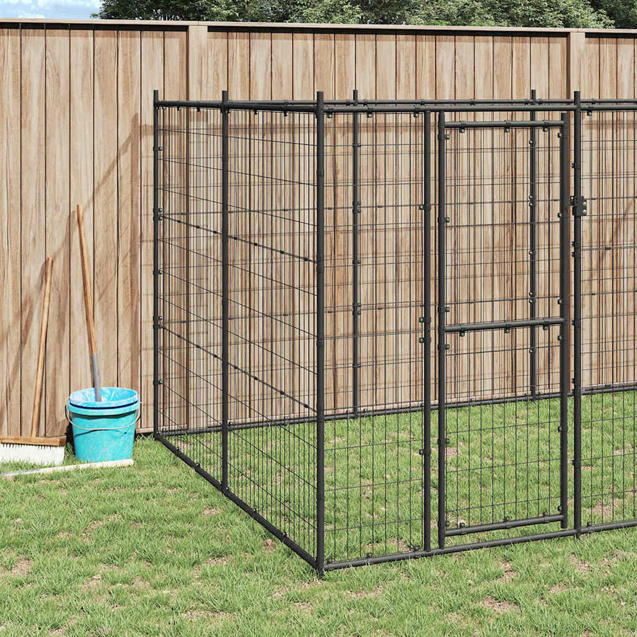 Outdoor Dog Kennel Steel 12,1 m²