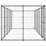 Outdoor Dog Kennel Steel 12.1 m² - Side View