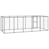 Outdoor Dog Kennel Steel 12.1 m² - Top-Down View
