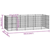 Outdoor Dog Kennel Steel 12.1 m? - Low Angle