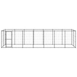 Outdoor Dog Kennel Steel 16.94 m² - Front View