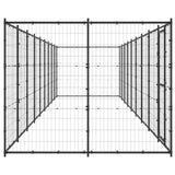 Outdoor Dog Kennel Steel 21.78 m² - Side View