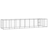 Outdoor Dog Kennel Steel 21.78 m² - Top-Down View