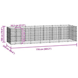 Outdoor Dog Kennel Steel 21.78 m?