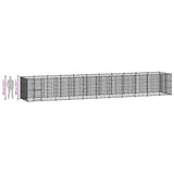 Outdoor Dog Kennel Steel 26.62 m?