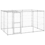 Outdoor Dog Kennel Galvanised Steel with Roof 7.26 m?
