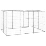 Outdoor Dog Kennel Galvanised Steel with Roof 7.26 m² - Top-Down View
