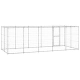 Outdoor Dog Kennel Galvanised Steel with Roof 12.1 m² - Top-Down View