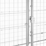 Outdoor Dog Kennel Galvanised Steel with Roof 12.1 m?