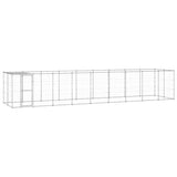 Outdoor Dog Kennel Galvanised Steel with Roof 21.78 m?