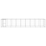 Outdoor Dog Kennel Galvanised Steel with Roof 21.78 m?