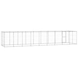 Outdoor Dog Kennel Galvanised Steel with Roof 21.78 m?