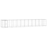 Outdoor Dog Kennel Galvanised Steel with Roof 26.62 m?