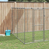 Outdoor Dog Kennel Galvanised Steel with Roof 26.62 m?