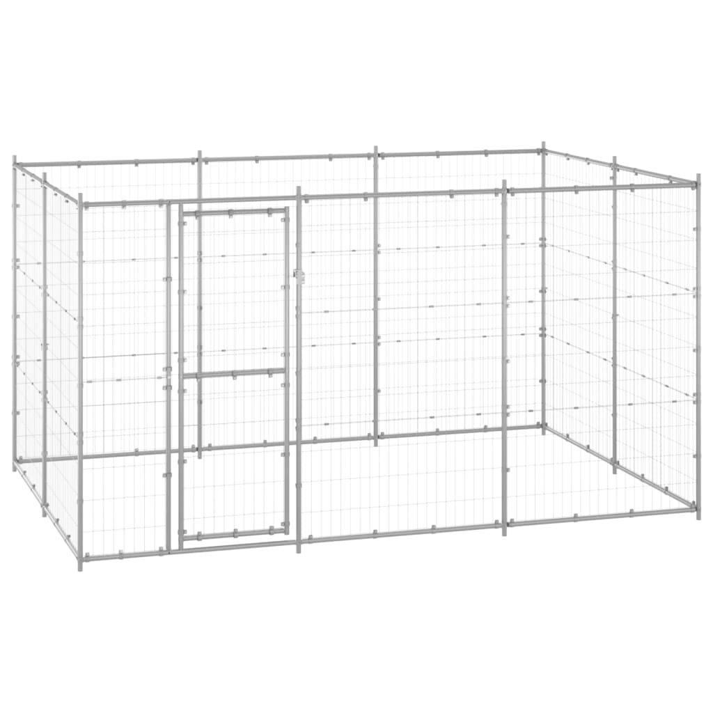Outdoor Dog Kennel Galvanised Steel 7.26 m?