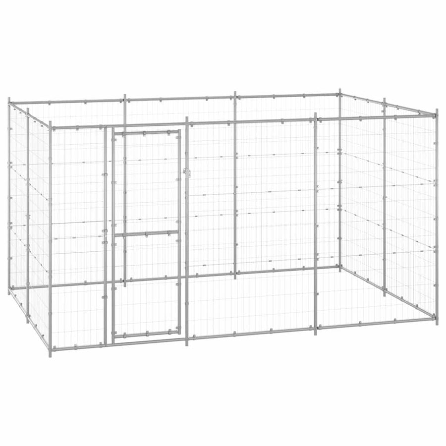 Outdoor Dog Kennel Galvanised Steel 7,26 m²