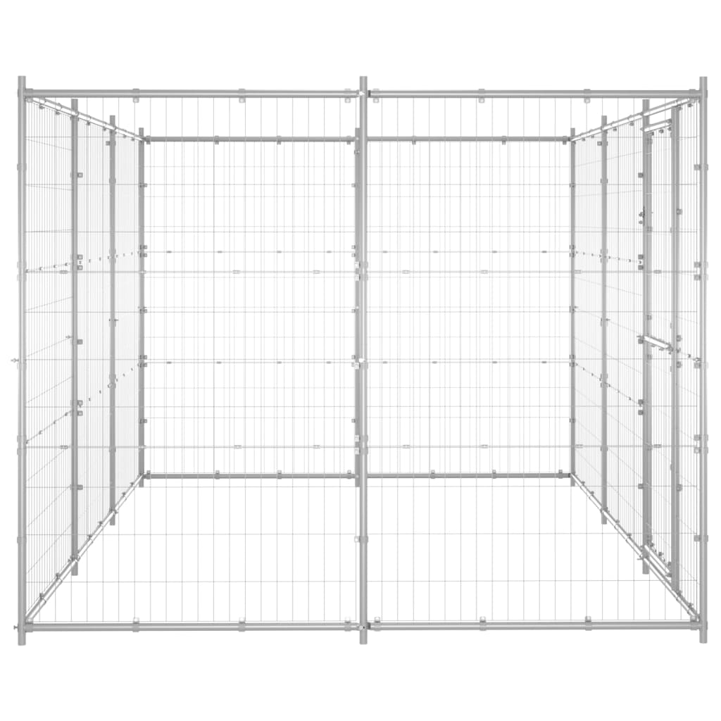 Outdoor Dog Kennel Galvanised Steel 7.26 m?