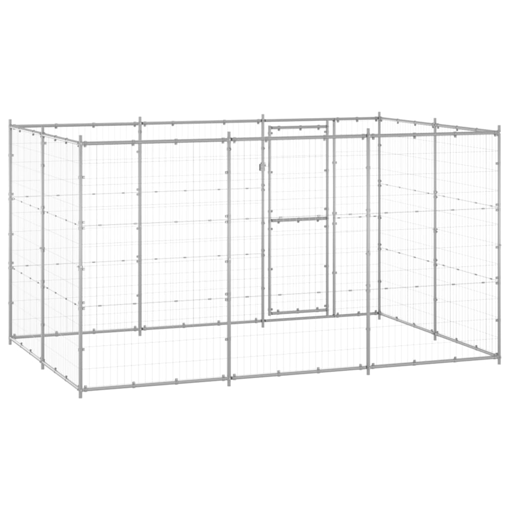 Outdoor Dog Kennel Galvanised Steel 7.26 m?