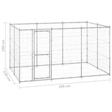 Outdoor Dog Kennel Galvanised Steel 7.26 m?