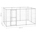 Outdoor Dog Kennel Galvanised Steel 7,26 m²