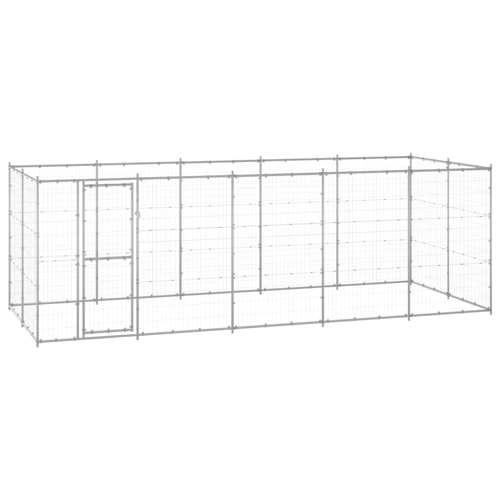 Outdoor Dog Kennel Galvanised Steel 12.1 m?