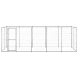 Outdoor Dog Kennel Galvanised Steel 12.1 m² - Front View