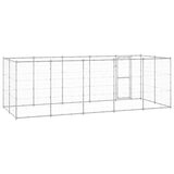 Outdoor Dog Kennel Galvanised Steel 12.1 m² - Top-Down View
