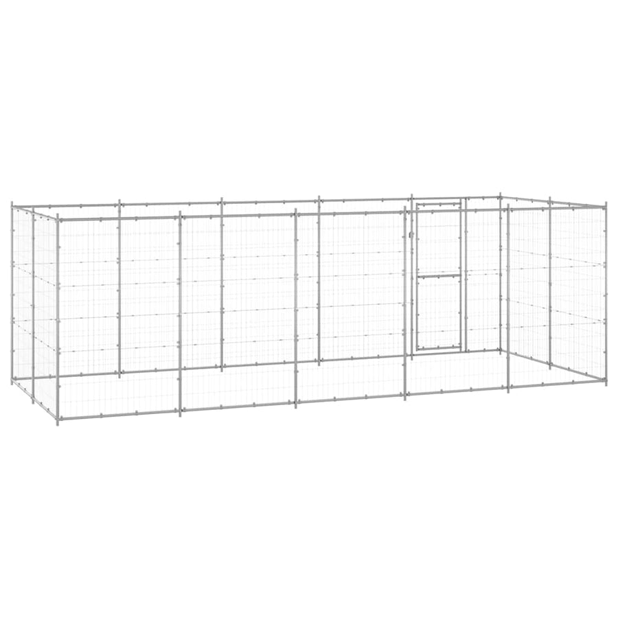 Outdoor Dog Kennel Galvanised Steel 12,1 m²