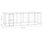Outdoor Dog Kennel Galvanised Steel 12,1 m²