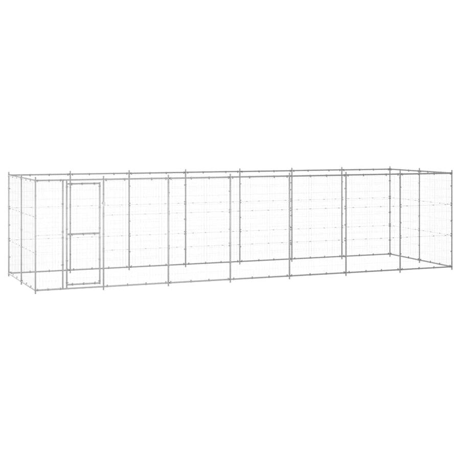 Outdoor Dog Kennel Galvanised Steel 16,94 m²