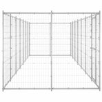 Outdoor Dog Kennel Galvanised Steel 16,94 m²