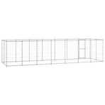 Outdoor Dog Kennel Galvanised Steel 16,94 m²