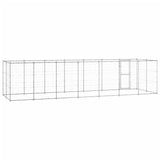 Outdoor Dog Kennel Galvanised Steel 16.94 m² - Top-Down View