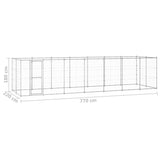 Outdoor Dog Kennel Galvanised Steel 16.94 m?