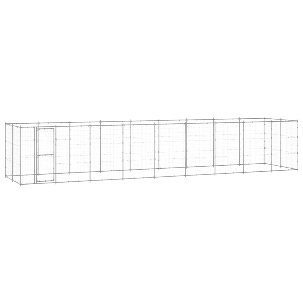 Outdoor Dog Kennel Galvanised Steel 21.78 m?