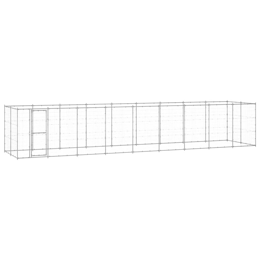 Outdoor Dog Kennel Galvanised Steel 21,78 m²