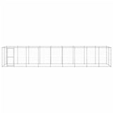 Outdoor Dog Kennel Galvanised Steel 21.78 m² - Front View