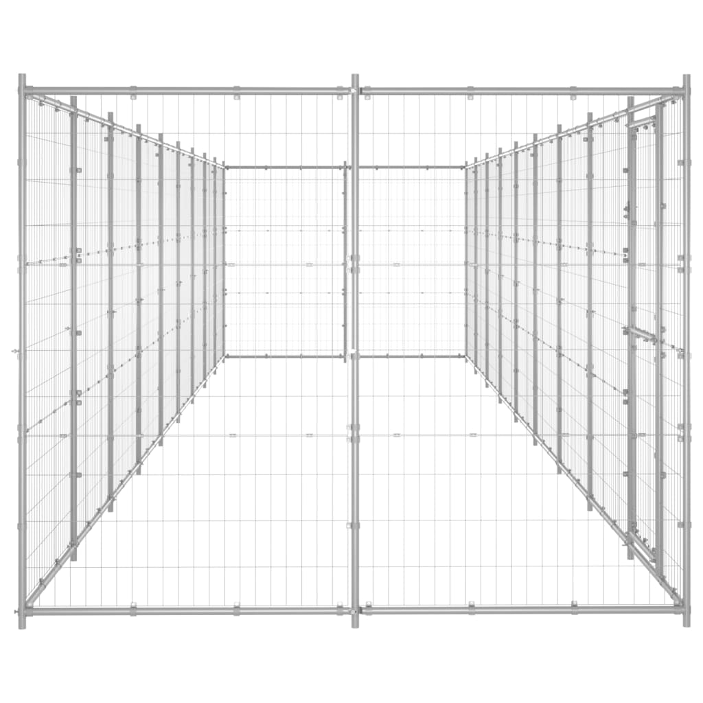 Outdoor Dog Kennel Galvanised Steel 21.78 m?