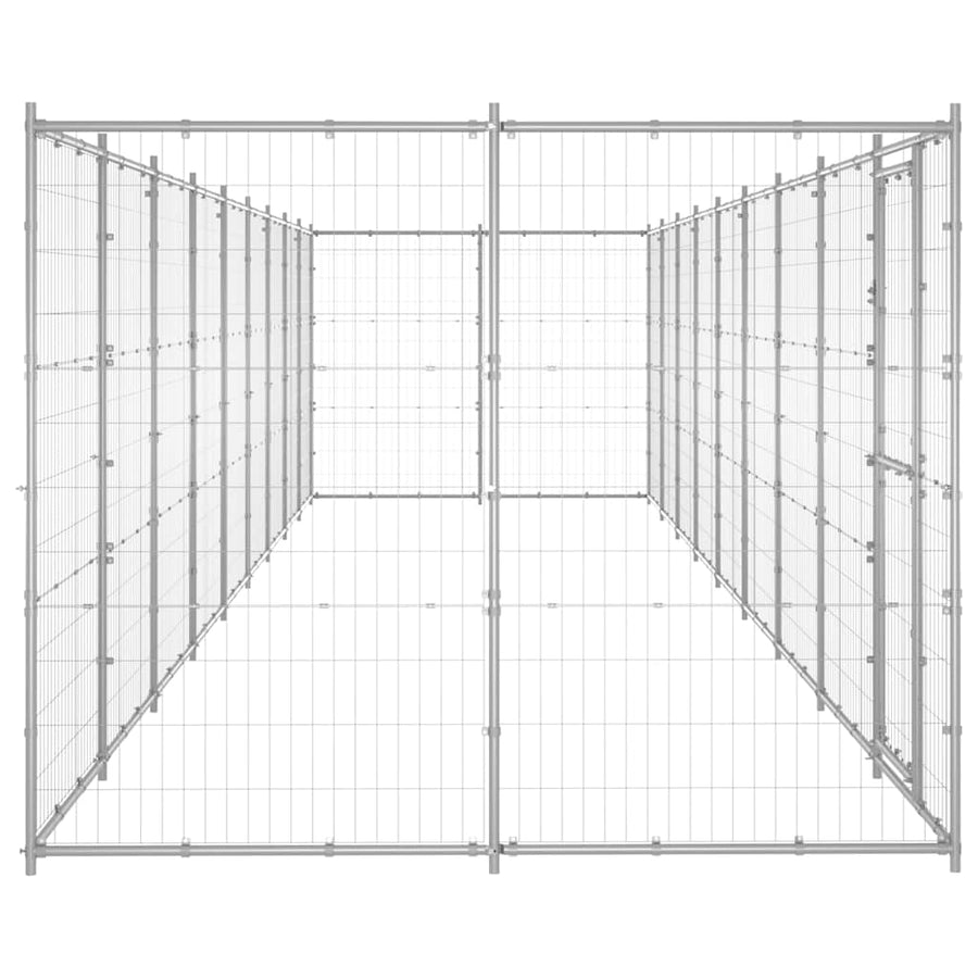 Outdoor Dog Kennel Galvanised Steel 21,78 m²