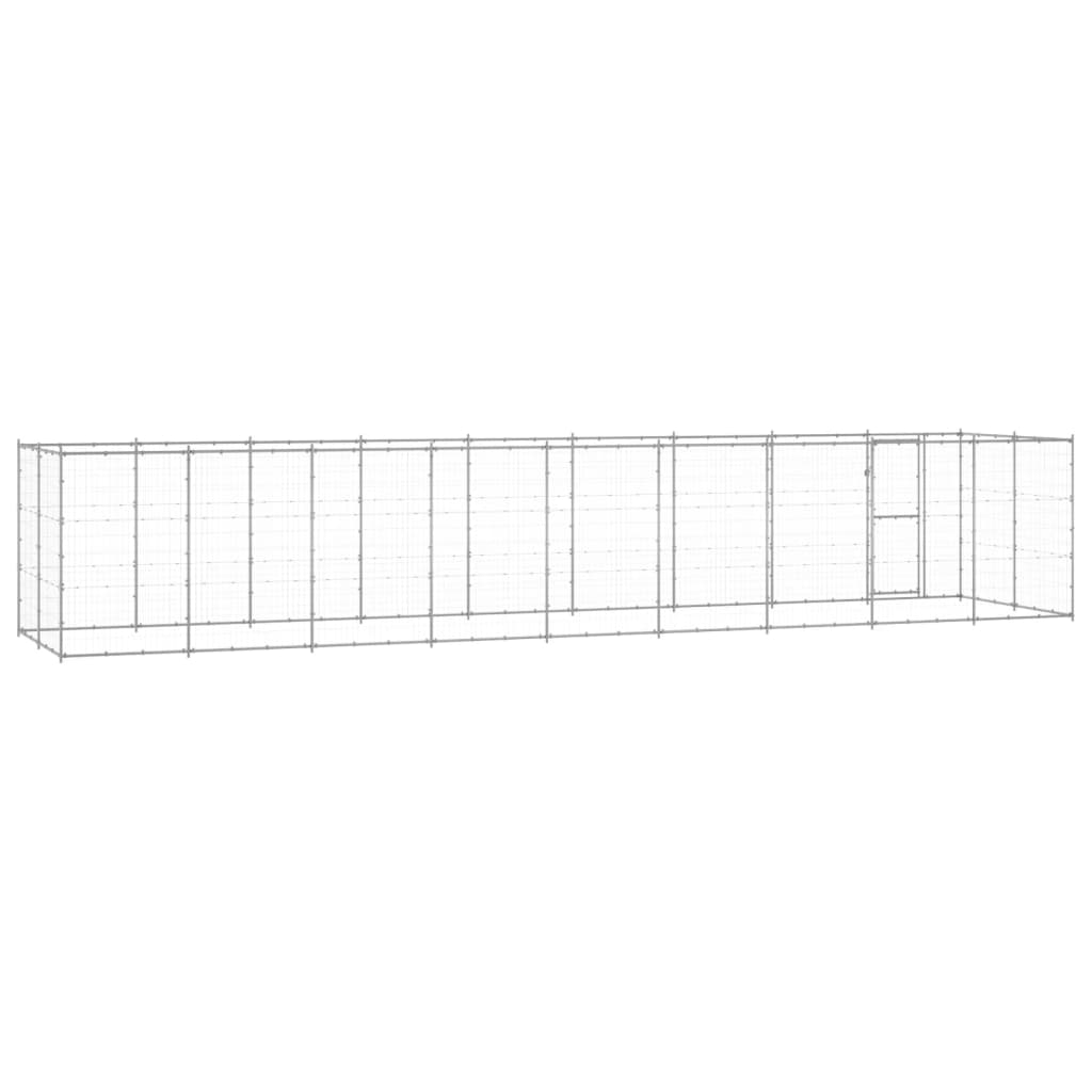 Outdoor Dog Kennel Galvanised Steel 21.78 m?