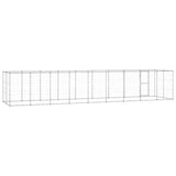 Outdoor Dog Kennel Galvanised Steel 21.78 m² - Top-Down View