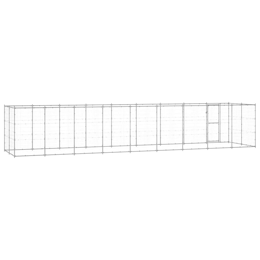 Outdoor Dog Kennel Galvanised Steel 21,78 m²