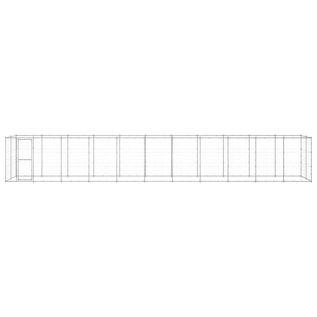 Outdoor Dog Kennel Galvanised Steel 26.62 m?
