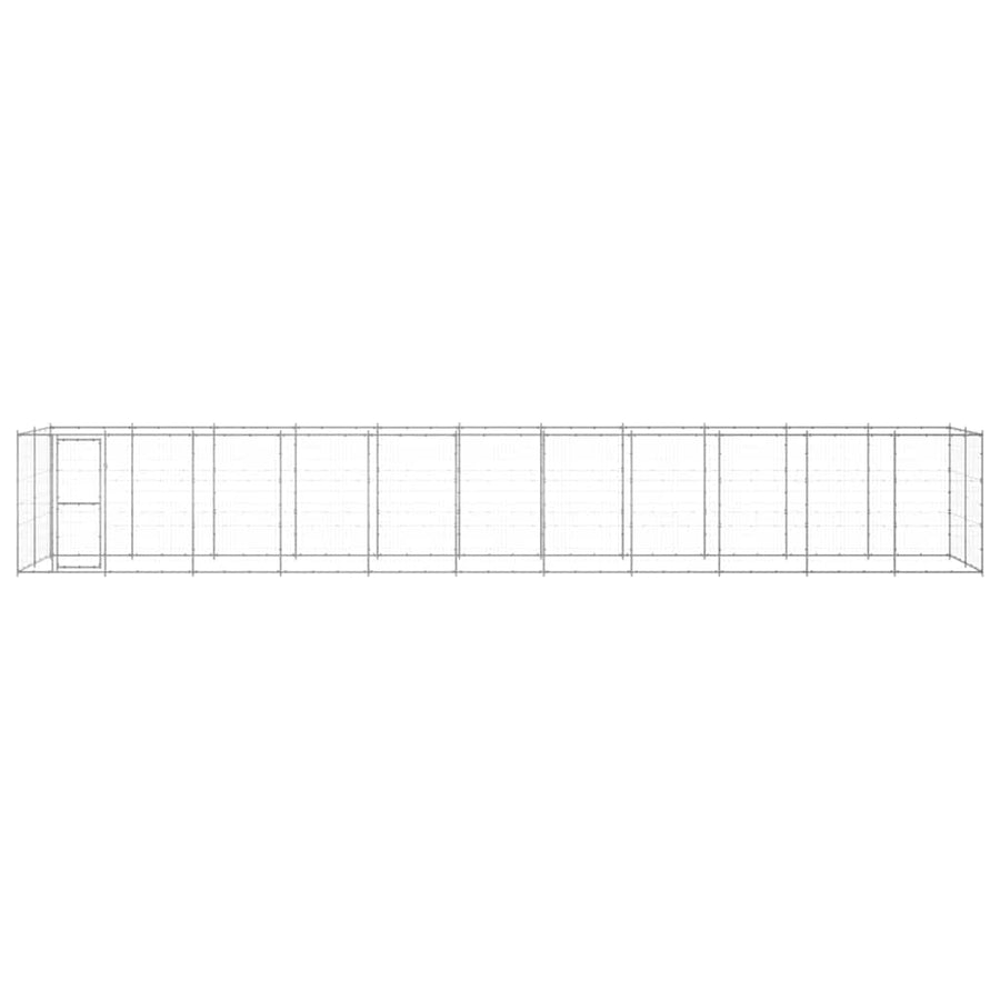 Outdoor Dog Kennel Galvanised Steel 26,62 m²