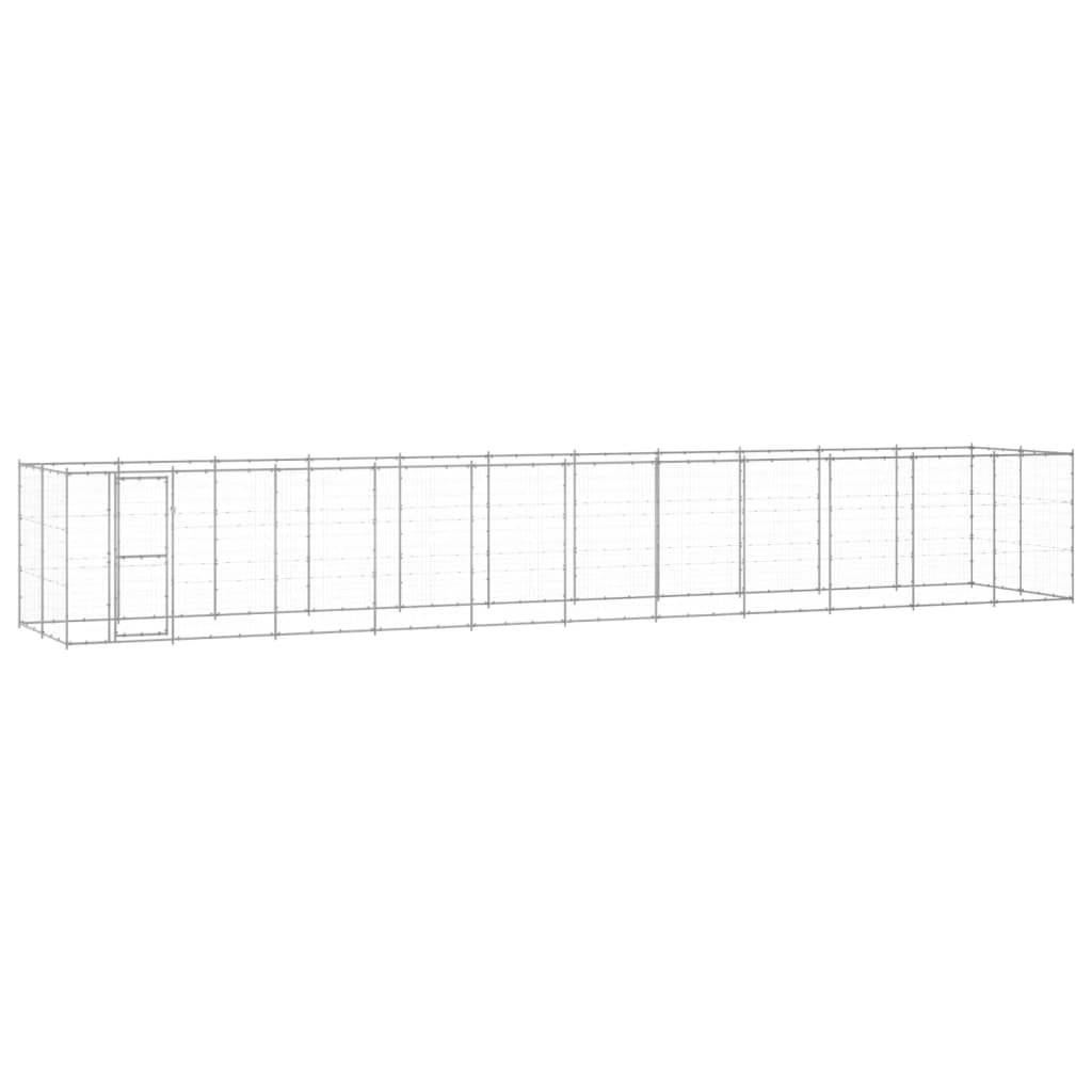 Outdoor Dog Kennel Galvanised Steel 26.62 m?