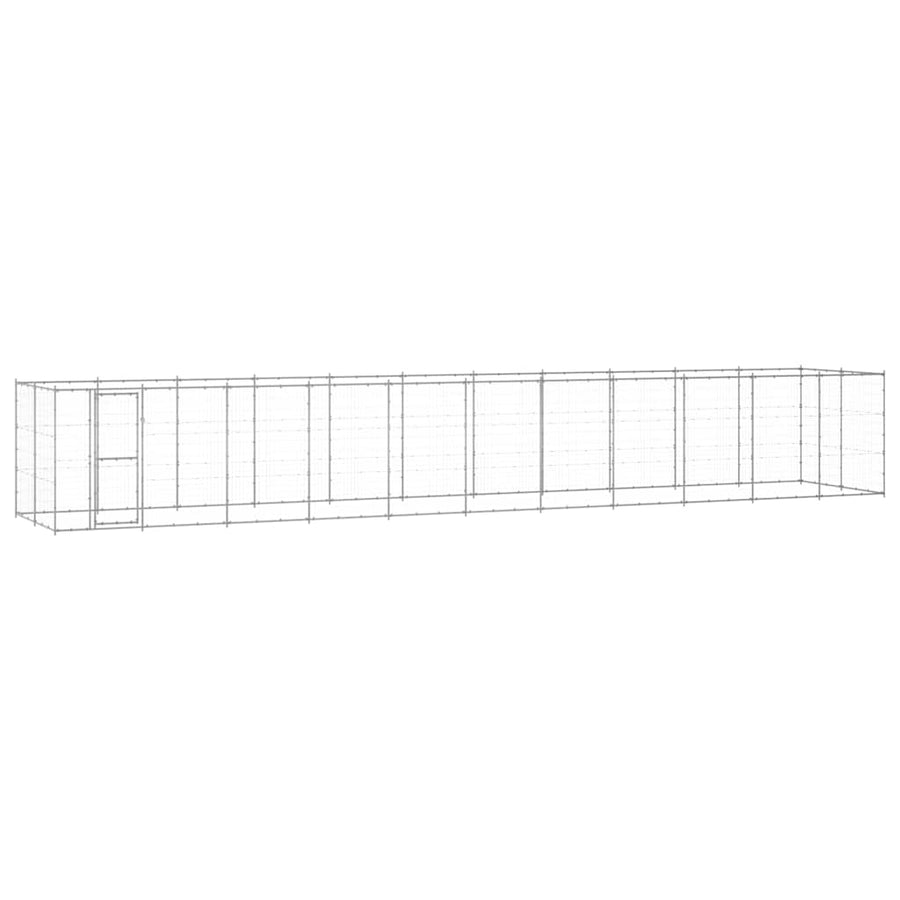 Outdoor Dog Kennel Galvanised Steel 26,62 m²
