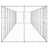 Outdoor Dog Kennel Galvanised Steel 26.62 m² - Side View