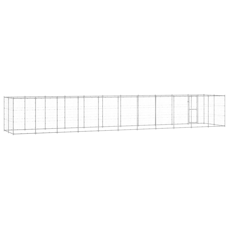 Outdoor Dog Kennel Galvanised Steel 26,62 m²
